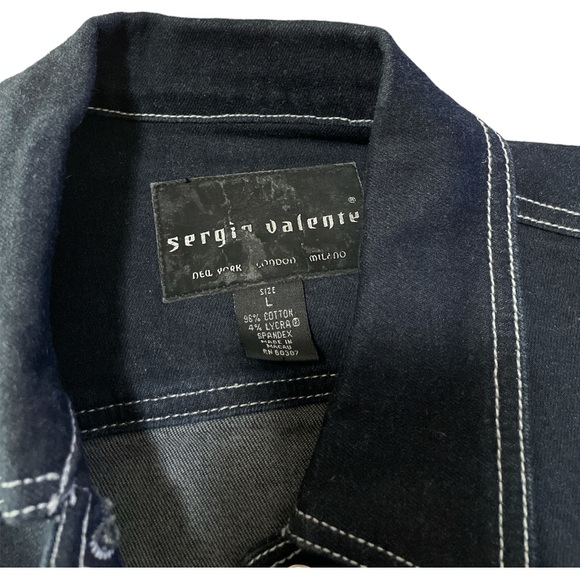 Sergio Valente denim jacket Size L - Picture 2 of 4